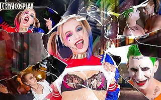 DIRTY COSPLAY - Harley Sinn And Be passed on Fantastic Big Cock Of Mister J. (Brad Knight & Natalia Starr)