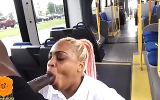 Houston College Ebony Old bag Drains Black Zoological Cock On Public Bus