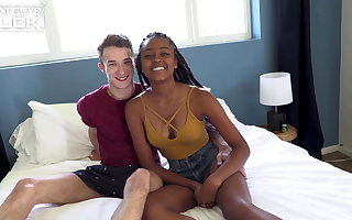 Ebony Bombshell Destiny Breaks Alongside Hairy Newbie Connor