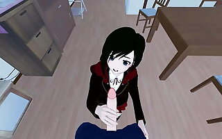 POV fucking Cherry Rose before giving her a doggystyle creampie. RWBY Hentai.