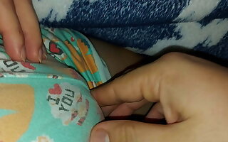 Indian SISTER touching her pussy under the covers