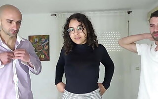 Moroccan teen Lily gets A LOT Be required of COCKS for her gangbang